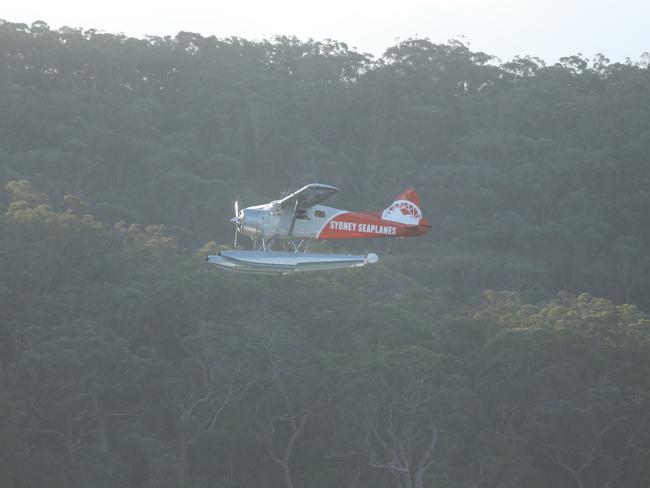 And away the plane takes off for the spectacular journey home over Ku-ring-gai national park.