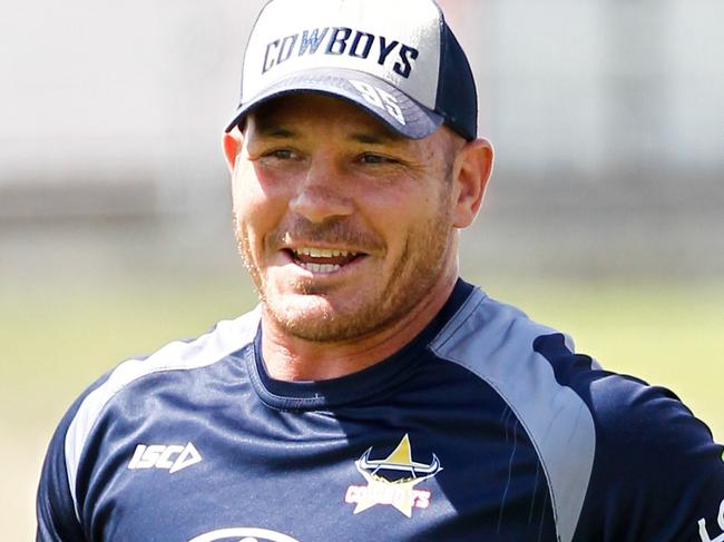 Matt Scott of the North Queensland Cowboys training at 1300SMILES Stadium in Townsville for the upcoming preliminary final against the Sydney Roosters, Wednesday, September 20, 2017. (AAP Image/Michael Chambers) NO ARCHIVING, EDITORIAL USE ONLY