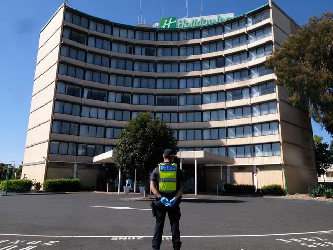 The asthma sufferer has been blamed for spreading coronavirus at the Holiday Inn Melbourne Airport. PIcture: Luis Ascui/AAP