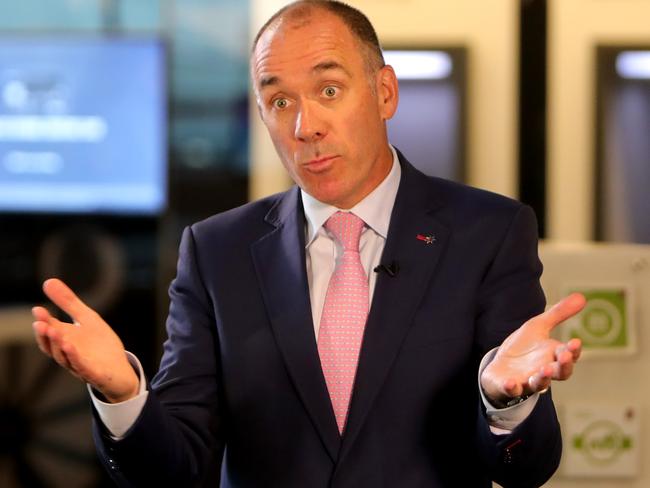 502/2019: Andrew Thorburn, CEO of NAB, does an interview during an emergency board meeting in Melbourne.  Stuart McEvoy/The Australian.