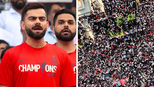 Eleven people have died in a deadly stampede celebrating RCB's first IPL trophy. Image: Getty
