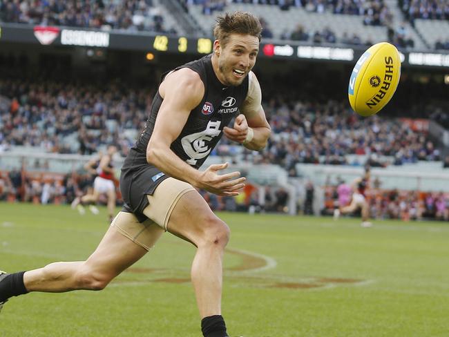 Dale Thomas played his best game in navy blue. Picture: Michael Klein