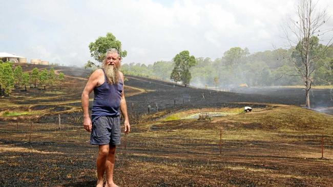 A CLOSE SHAVE: Henry Walker rescued his neighbour's horse from a grass fire at Danchia Court, Southside. Picture: Rowan Schindler