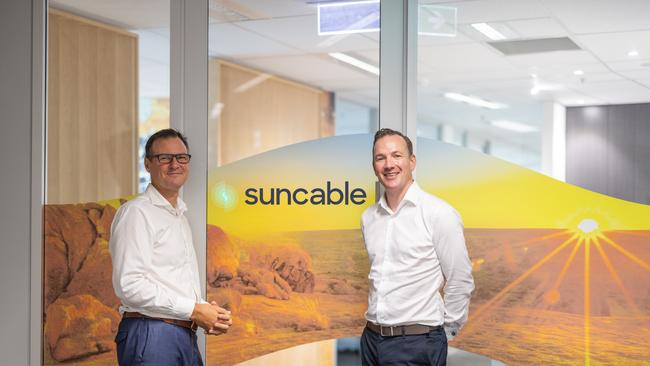 SunCable executives Martin Hay and Cameron Garnsworthy (right).