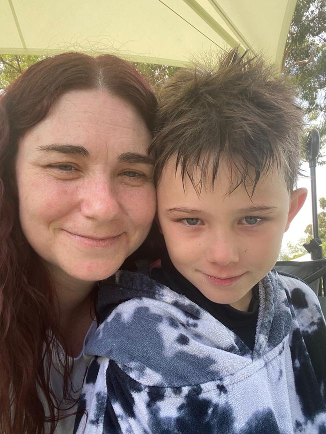 Sarah Johnson with son Alec who is seven. Picture: Supplied by family