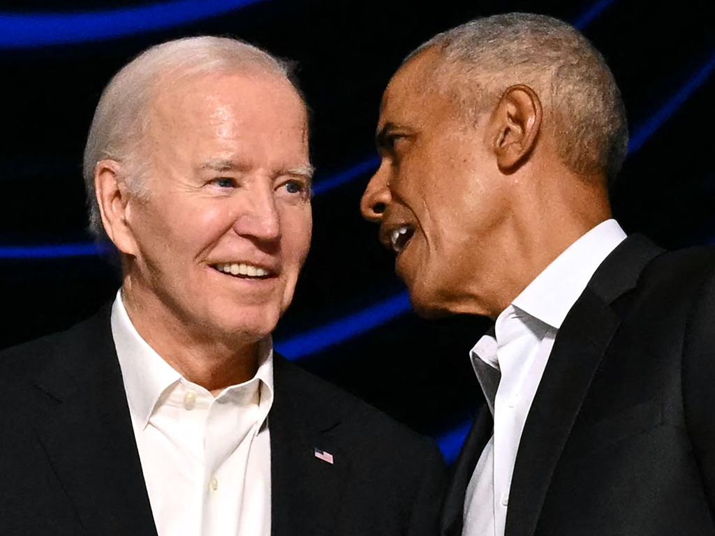 Joe Biden and Barack Obama attend a campaign fundraiser on June 15, 2024. Picture: AFP