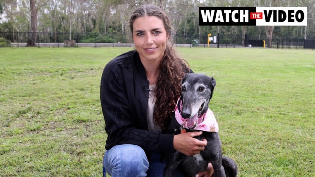 Jess Fox with her GAP Greyhound, Pink.