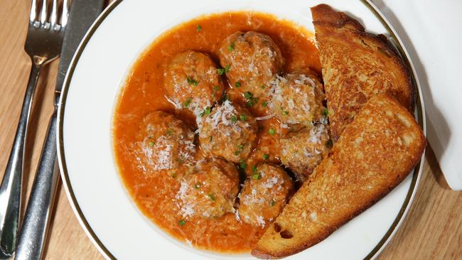 Roast beef toasty meatballs at Bouvier Bar. Picture: Andrew Tauber.