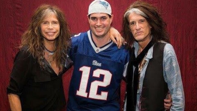 Paul Lambert posted pics on Facebook of himself with members of US rock group Aerosmith.