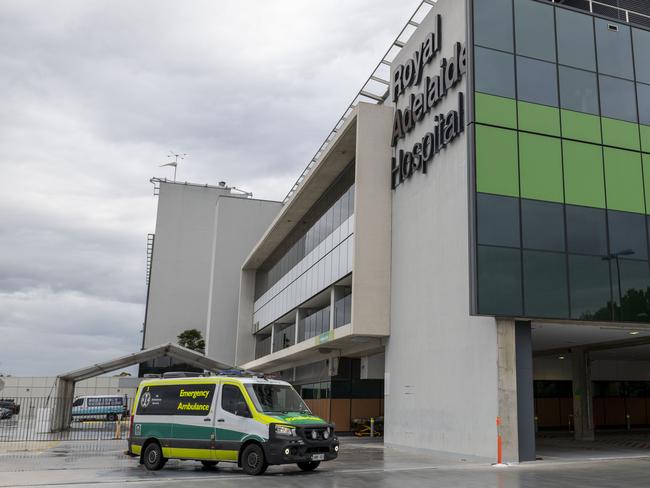 ADELAIDE, AUSTRALIA - NewsWire Photos August 10, 2022: An ambulance at the Royal Adelaide Hospital. Picture: NCA NewsWire