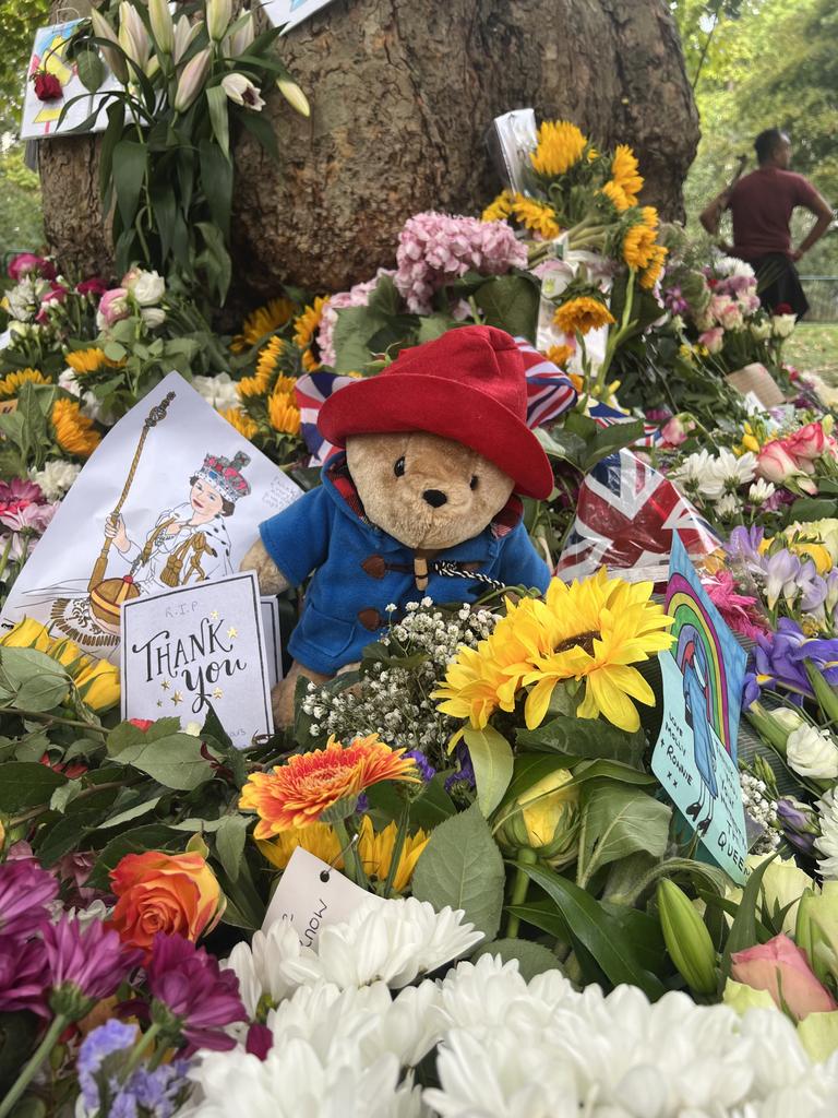 The Royal Parks has asked mourners not to bring anymore Paddington Bears. Picture: Chantelle Francis