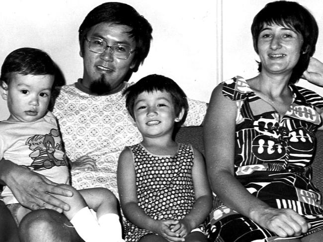 Senator Penny Wong (2nd r) with (l-r) brother Toby Wong, father Francis Wong and mother Jane Chapman.