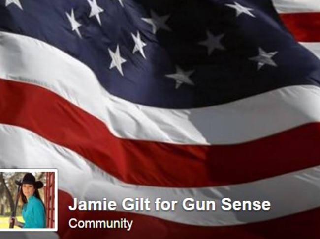 Not much sense ... Jamie Gilt for gun sense Facebook page. Picture: Facebook
