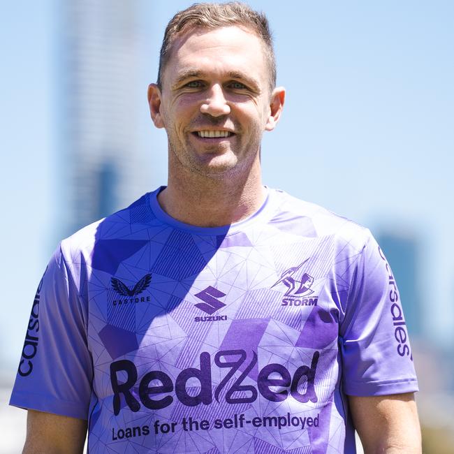 Joel Selwood in Melbourne Storm colours.