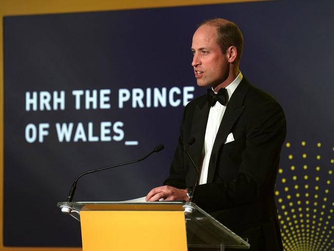 Prince William pays tribute to his mother Diana at The Diana Legacy Awards at the Science Museum in London. Picture: AFP