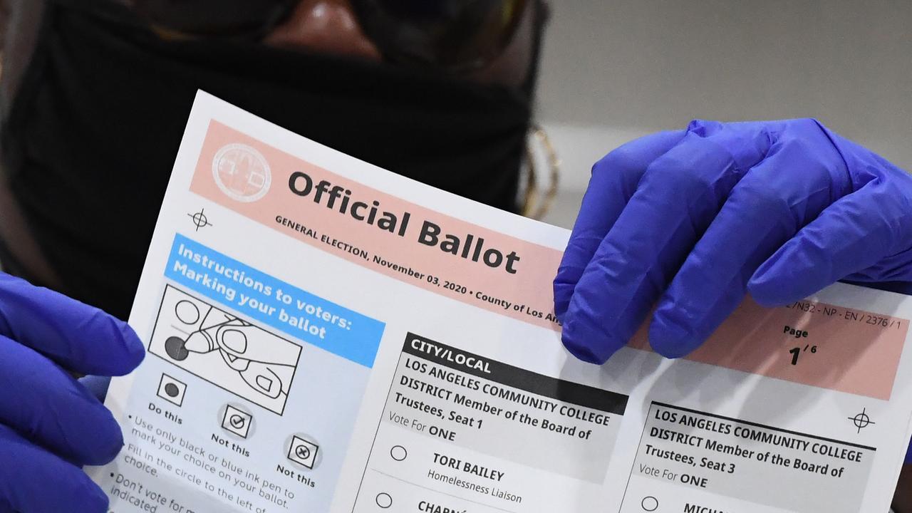 Democrats are vastly outnumbering Republicans in mail-in ballots. Picture: Robyn Beck/AFP