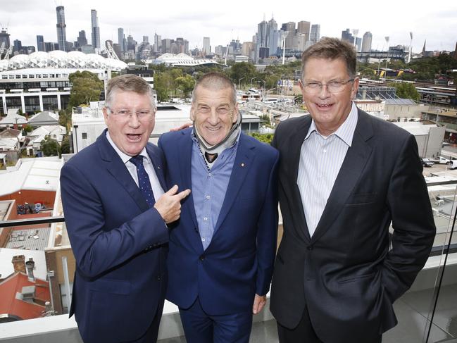 Three former Liberal Party Victorian Premiers Denis Napthine, Jeff Kennett and Ted Baillieu. have pitched in to cover John Pesutto’s legal fees Picture: David Caird