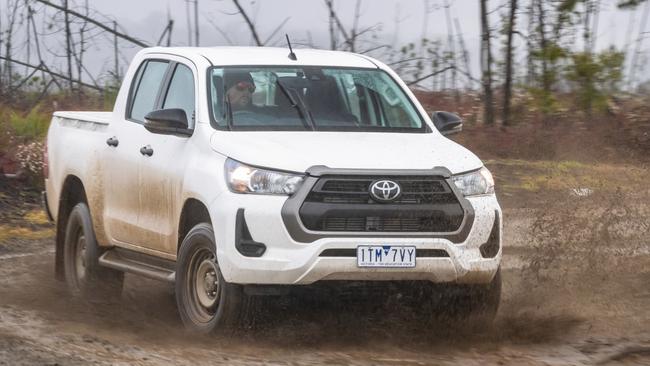 The HiLux is slow off the market but has more range than the F150 Lightning.