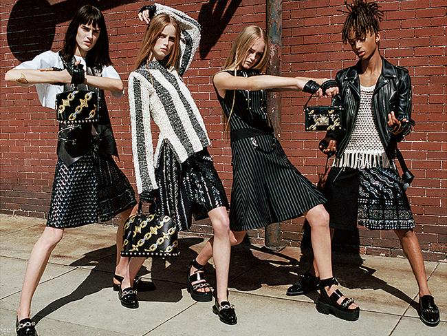 Jaden Smith wears a skirt in a new fashion campaign for Louis Vuitton.