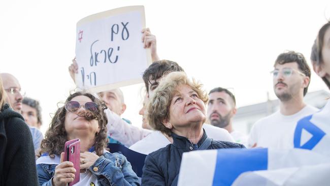 Thousands paid their respects to Israel at the Sydney vigil following the Hamas attack on the weekend. Picture: NCA NewsWIRE / Monique Harmer