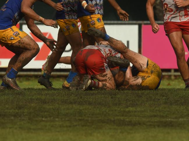 The Waratah vs Wanders Australia Day clash was occasionally heated. Picture: (A)manda Parkinson