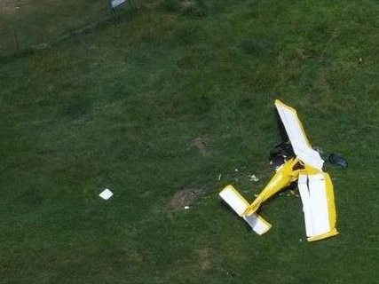 Plane crash at Boonah Golf Club. Picture 7NEWS.JPG