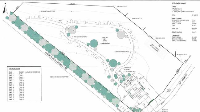 A tourist park with attached service station at Wallu has been lodged with Gympie Regional Council