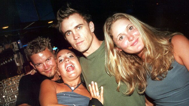 Michael Hansen, Vicky Lewis, Pauli Wall and Natalie Stockman at Cocktails and Dreams, 2000.