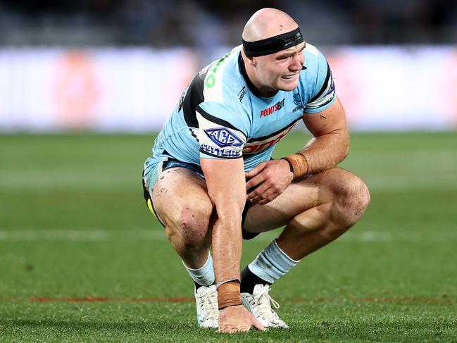 Tom Hazelton is set to miss the Sharks vs Cowboys clash. Picture: Getty Images