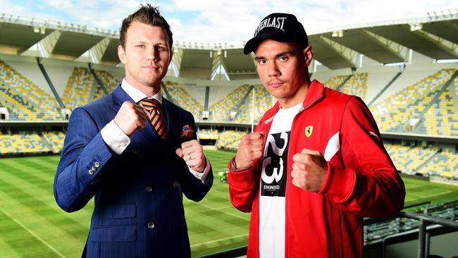 Media lead up for Rumble on the Reef; Jeff Horn Vs Tim Tszyu in Townsville at Queensland Country Bank Stadium. Picture: Alix Sweeney