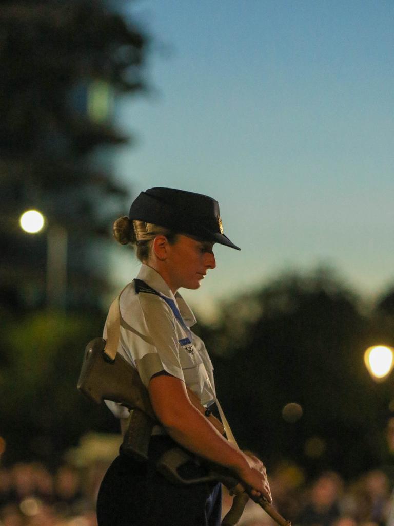 The Dawn Service at Darwins Cenotaph commemorating ANZAC Day 2021. Picture Glenn Campbell