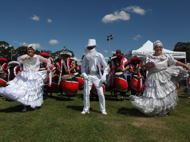 Uruguayan dancers performed at the Police and Community Engagement Day held at Fairfield Showground. Photos: Robert Pozo