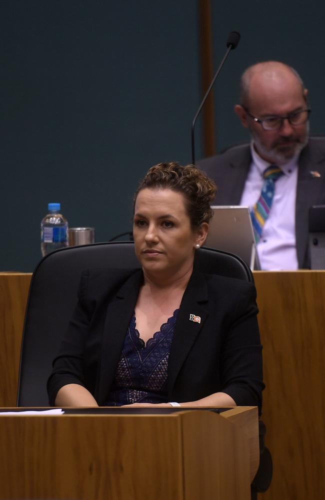 Opposition leader Lia Finocchiaro claims the CLP’s fuel price disclosure Bill is based on recommendations from the ACCC. Picture: (A)manda Parkinson