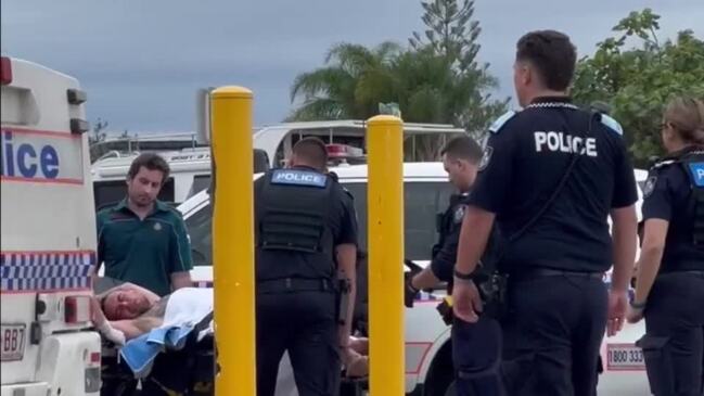 Special emergency response police take a man into custody on Sunshine Coast