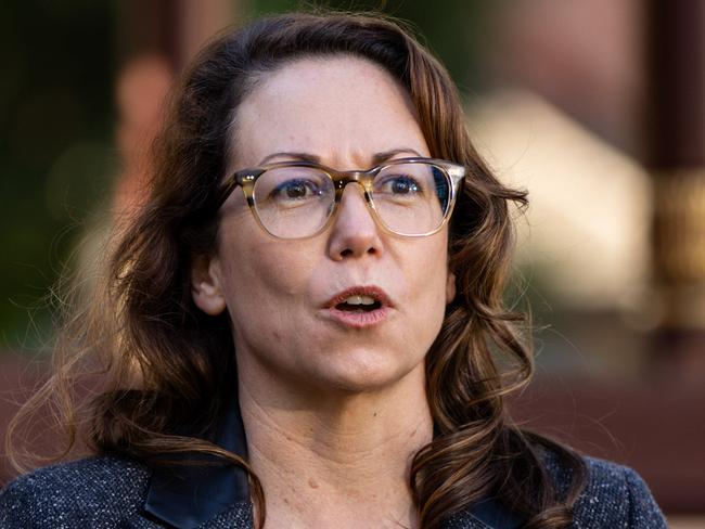 MELBOURNE, AUSTRALIA - NewsWire Photos - 28 MAY 2024: Attorney-General Jaclyn Symes speaks to the media during a press conference. Picture: NewsWire / Diego Fedele