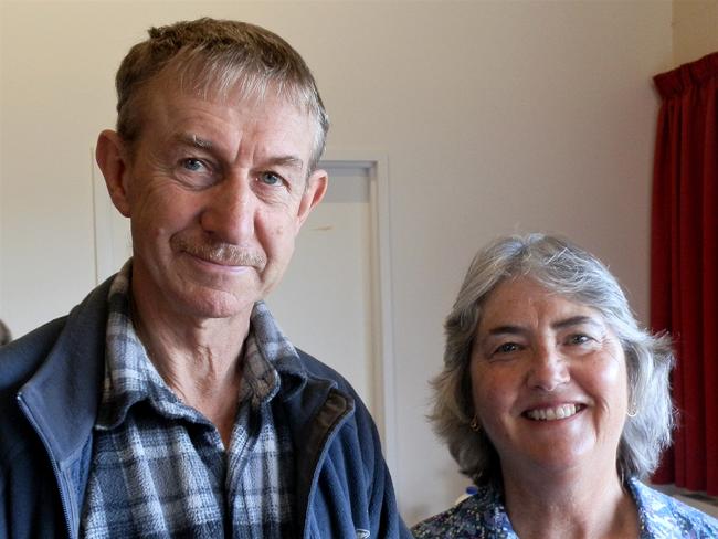 Tony Peck, left, and Susan Gardner at the launch of Lindisfarne Heritage - Volume II, published by the Lindisfarne Historical Society. Picture: REG WATSON