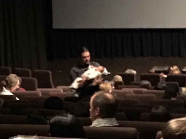 An image taken at the private screening of the film Vaxxed at Crown Villlage Cinemas.