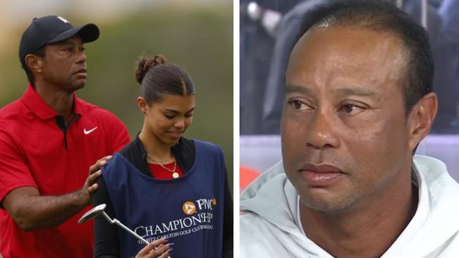 Tiger Woods has made the heartbreaking admission about his daughter. Photo: Getty Images and Twitter