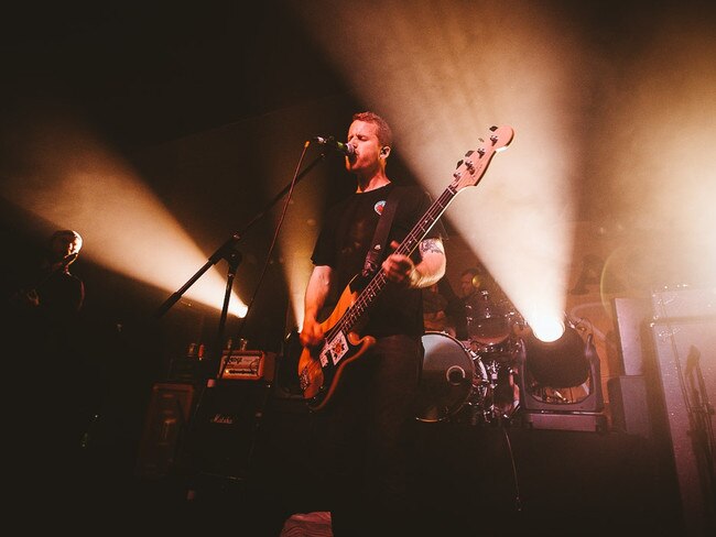 Luca Brasi frontman Tyler Richardson. The Tassie band has been nominated for an Aria award. Picture: ALI DAVIS.