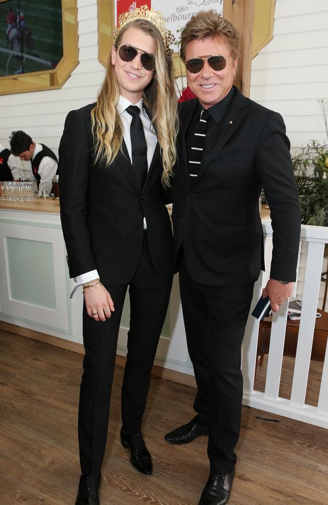 Christian and Richard Wilkins at the Derby Day Races. Picture: Julie Kiriacoudia