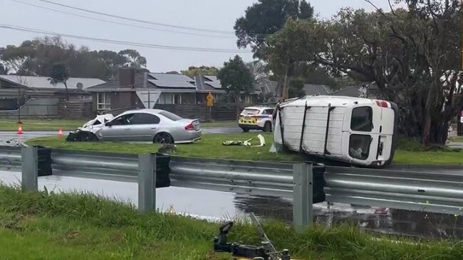 Police are appealing for the driver of a sedan involved in an alleged hit and run to come forward. Picture: 9 News