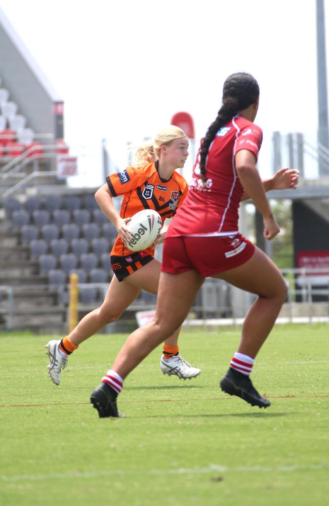 Kameryn Bray. Harvey Norman under-17s action between the Tigers and Dolphins, Sunday, February 11, 2024.