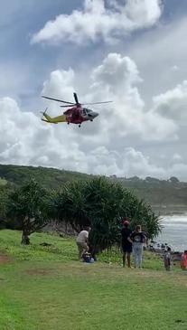 Rescue chopper at Boulder Beach