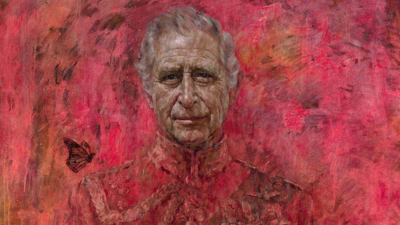 The King’s face on the portrait before it was vandalised. Picture: His Majesty King Charles III by Jonathan Yeo 2024 via Getty Images