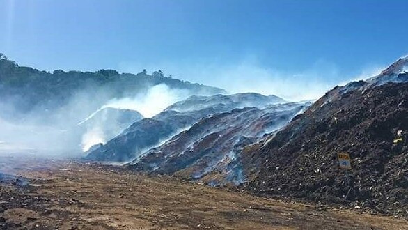 A fire at the Lismore tip on Wyrallah Rd in 2019.