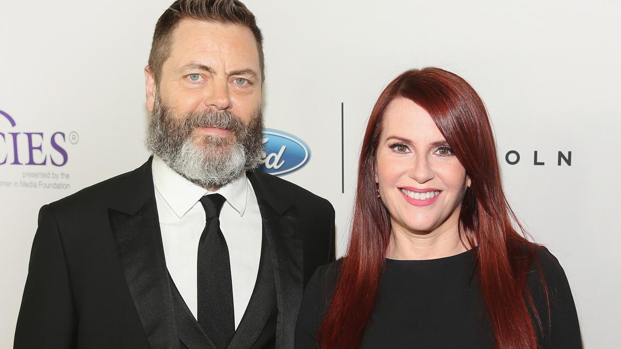 Power couple: Nick Offerman and Megan Mullally (Photo by Jesse Grant/Getty Images for Alliance for Women in Media )