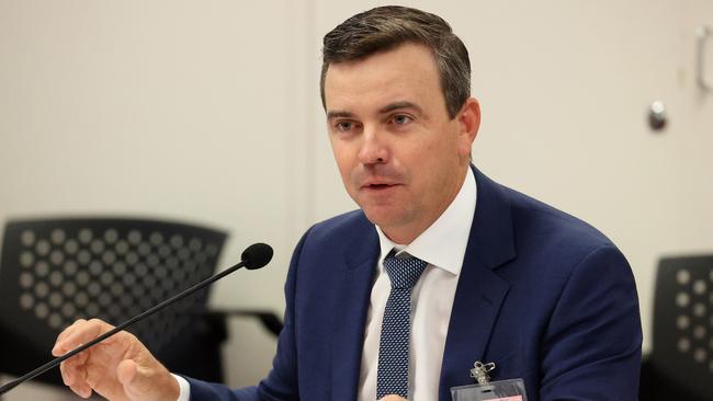 Barcaldine Mayor Sean Dillon at a parliamentary hearing into the Office the Independent Assessor. Picture: Liam Kidston