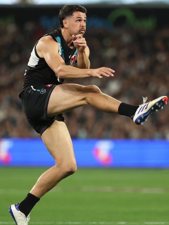 Does Ryan Burton return for the Power? Picture: James Elsby/AFL Photos via Getty Images.