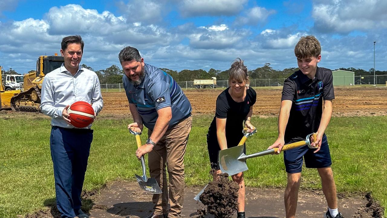 The turning of the sod at the Fraser Coast's new basketball facilities.