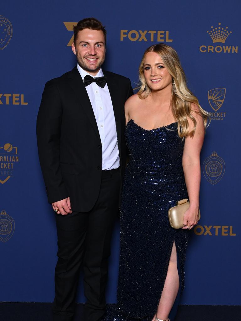 Josh Inglis and Megan Kincart. Picture: Morgan Hancock/Getty Images for Cricket Australia